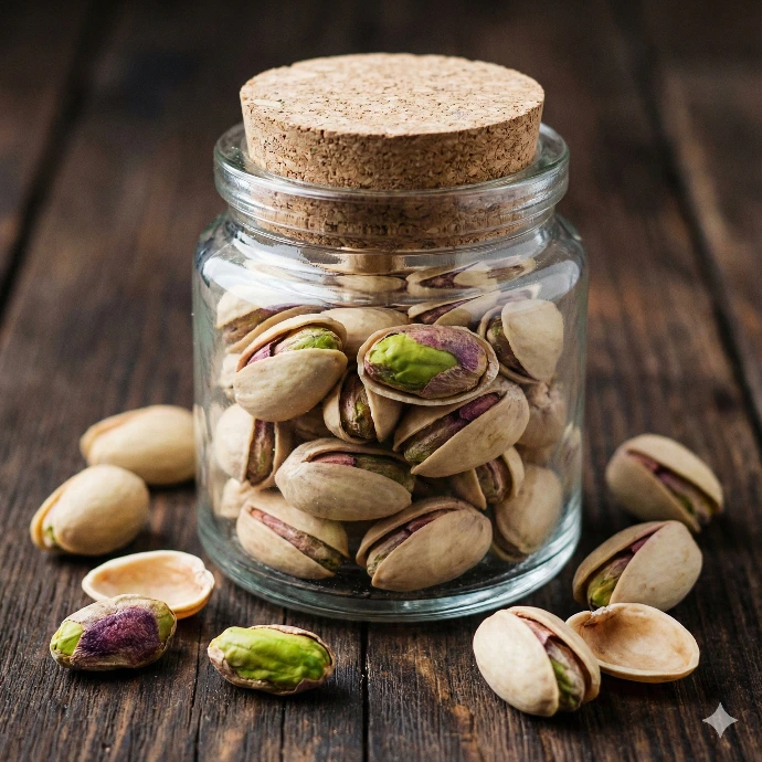 "Naturally opened shells with vibrant green kernels inside. Lightly salted and roasted to perfection for the ultimate crunch."