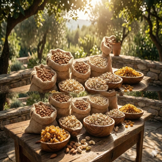 A close-up square shot of dark brown, shiny, and sticky Dates packed in a clear glass jar with a cork lid. The texture looks soft and chewy. Dark wooden surface