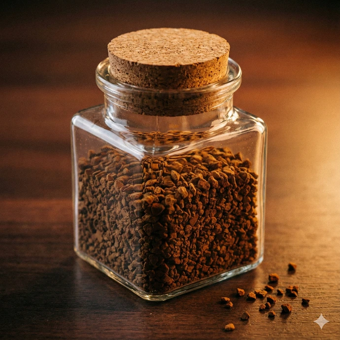 "100% pure coffee granules that dissolve instantly. Delivers a rich aroma and cafe-like froth in seconds."