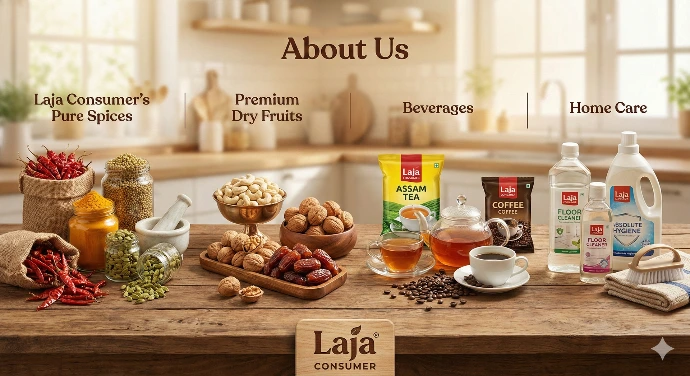 Pure Spices (Masale): Sourced directly from spice belts (Guntur, Kerala, Rajasthan), our Whole and Powdered spices retain their natural oils and aroma.